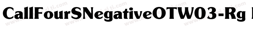 CallFourSNegativeOTW03-Rg Regular字体转换